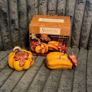 Signature Home Collection Pumpkin and Squash Salt and Pepper Shakers